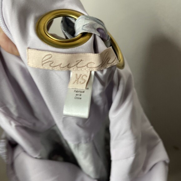 Anthropologie HUTCH Marbleized Overalls XSMALL Gray Purple Womens Jumpsuit Pants - Picture 9 of 10